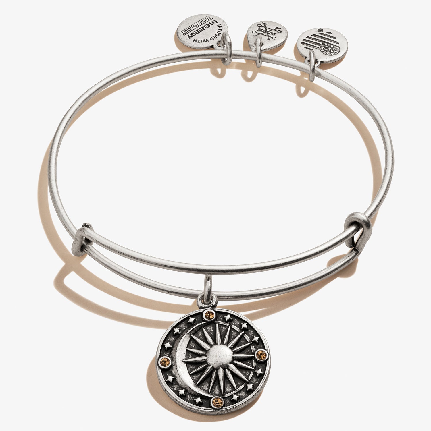 Cosmic Balance Charm Bangle, Rafaelian Silver, Alex and Ani