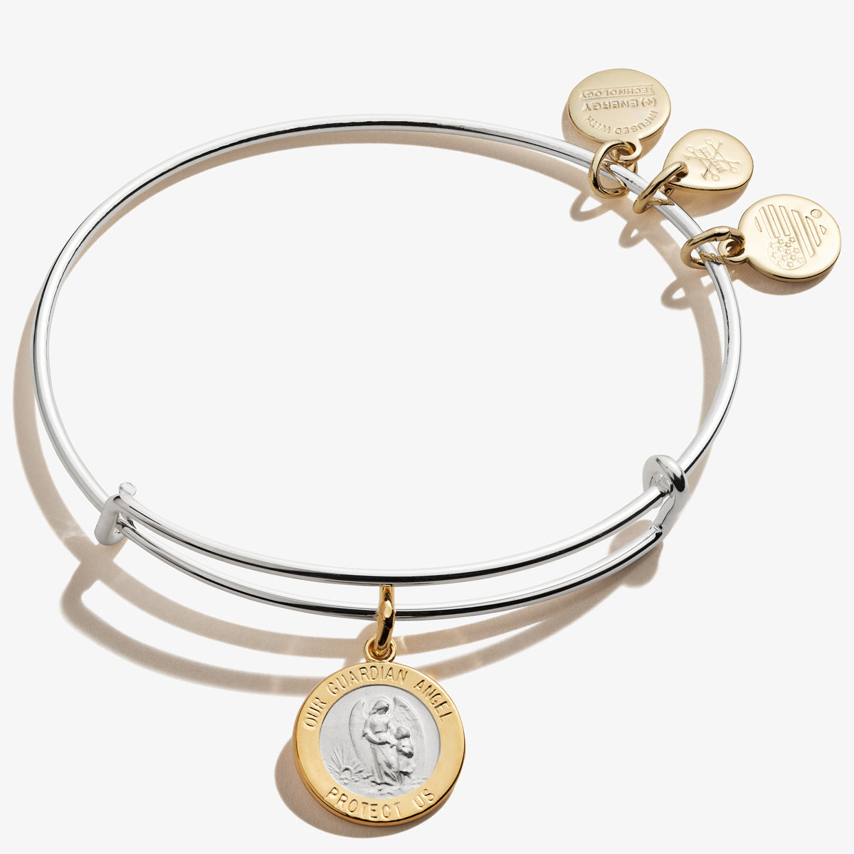 Guardian Angel Charm Bangle, Shiny Silver, Alex and Ani