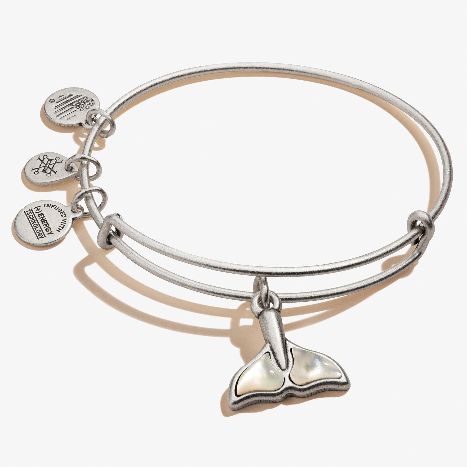 Whale Tail Charm Bangle, Rafaelian Silver, Alex and Ani