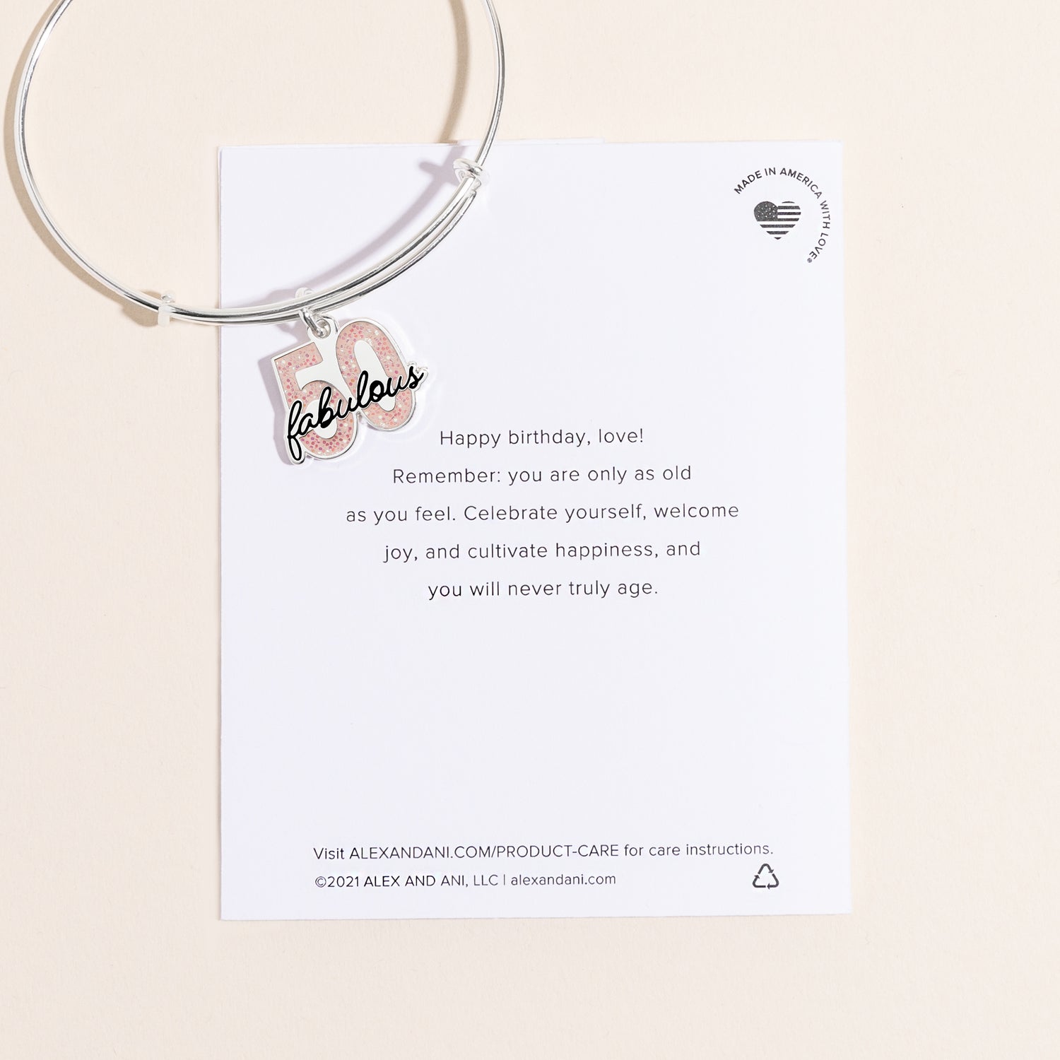 'Fabulous 50' Charm Bangle