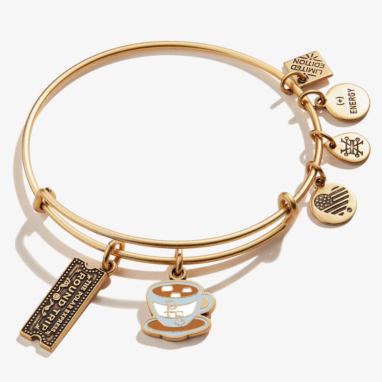 The Polar Express™ Train Ticket + Hot Chocolate Duo Charm Bangle