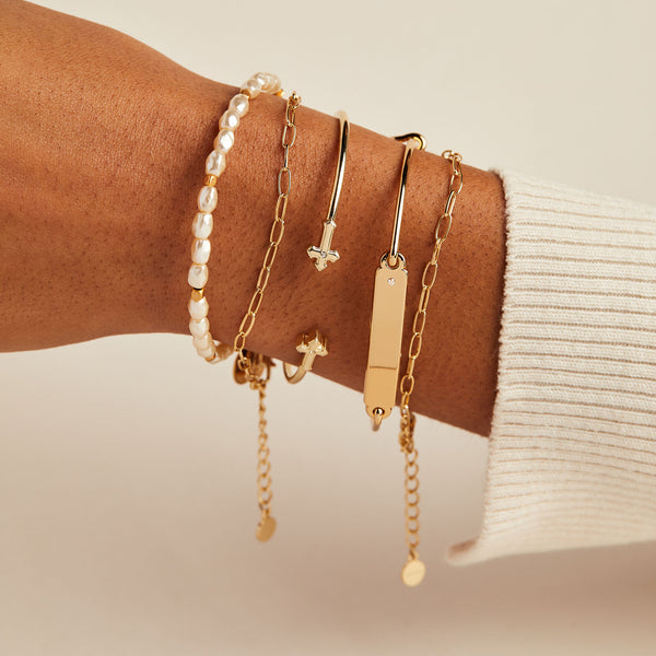 Cross Flex Cuff Bracelet