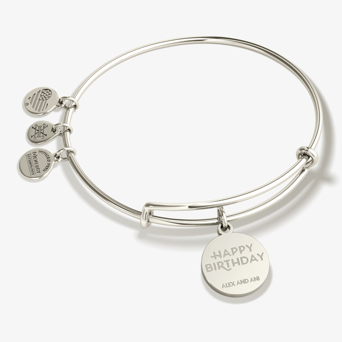 'It's Time To Shine' Birthday Charm Bangle Bracelet