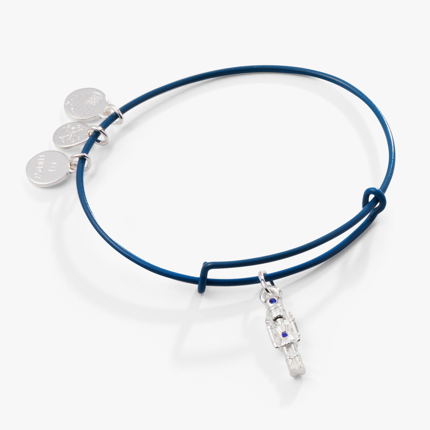 Nutcracker Charm Bangle Bracelet, Blue