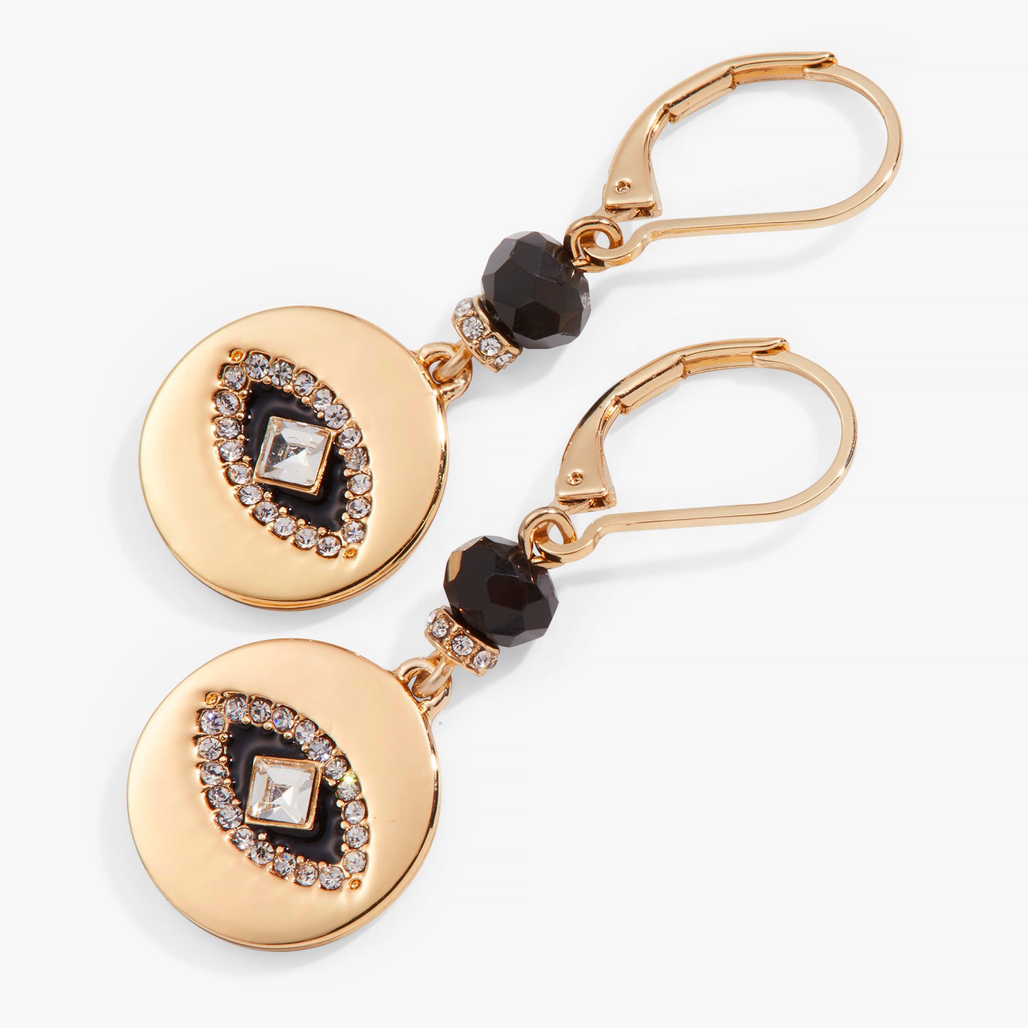 Pavé Evil Eye Drop Earrings