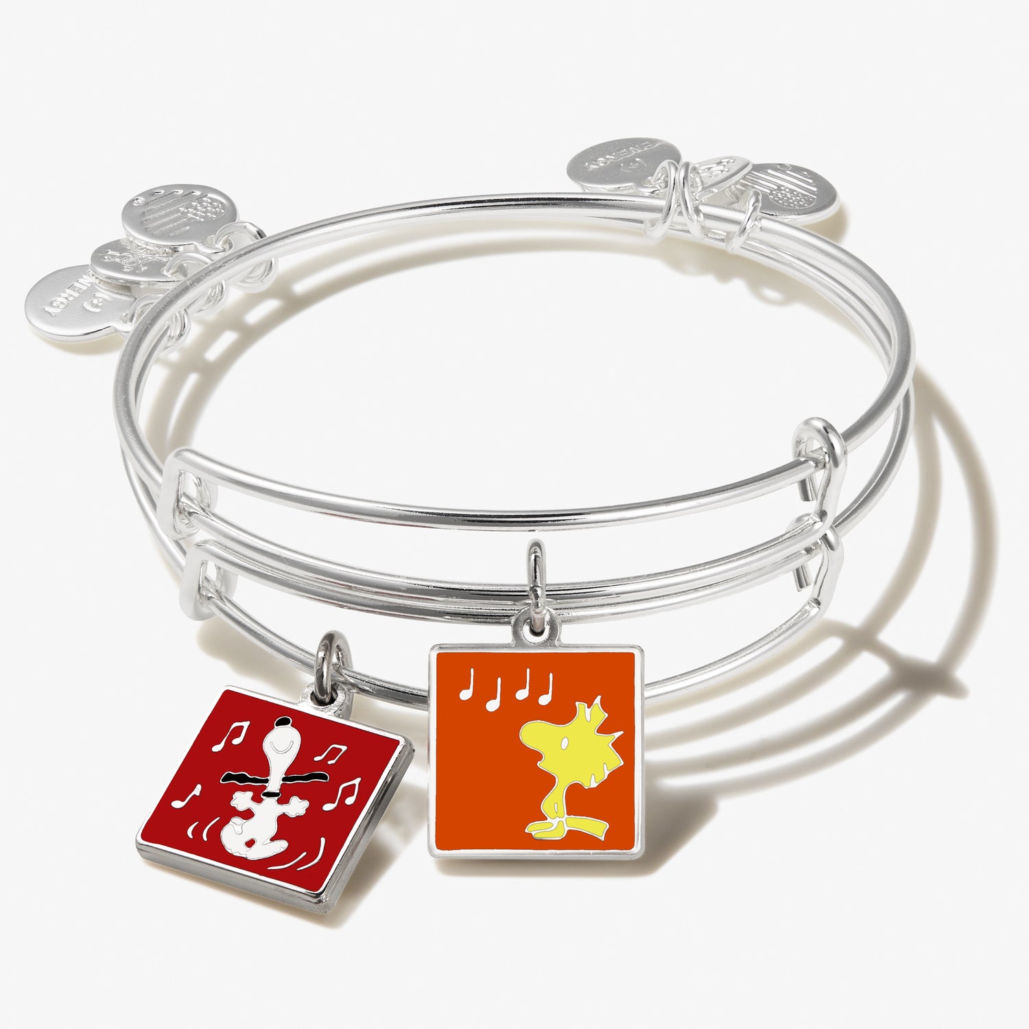 Peanuts™ Snoopy + Woodstock Best Friends Charm Bangles, Set of 2