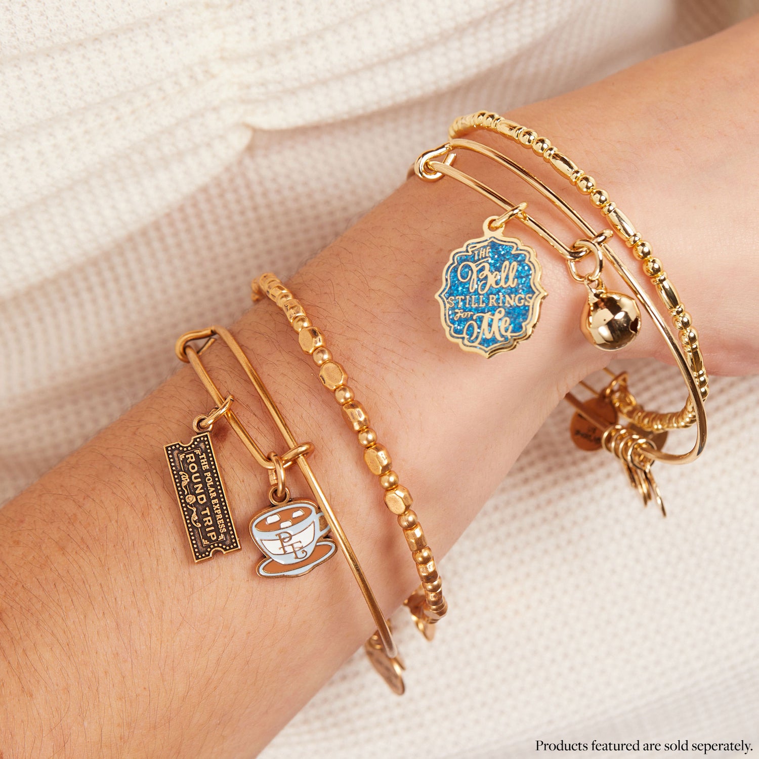 The Polar Express™ Train Ticket + Hot Chocolate Duo Charm Bangle