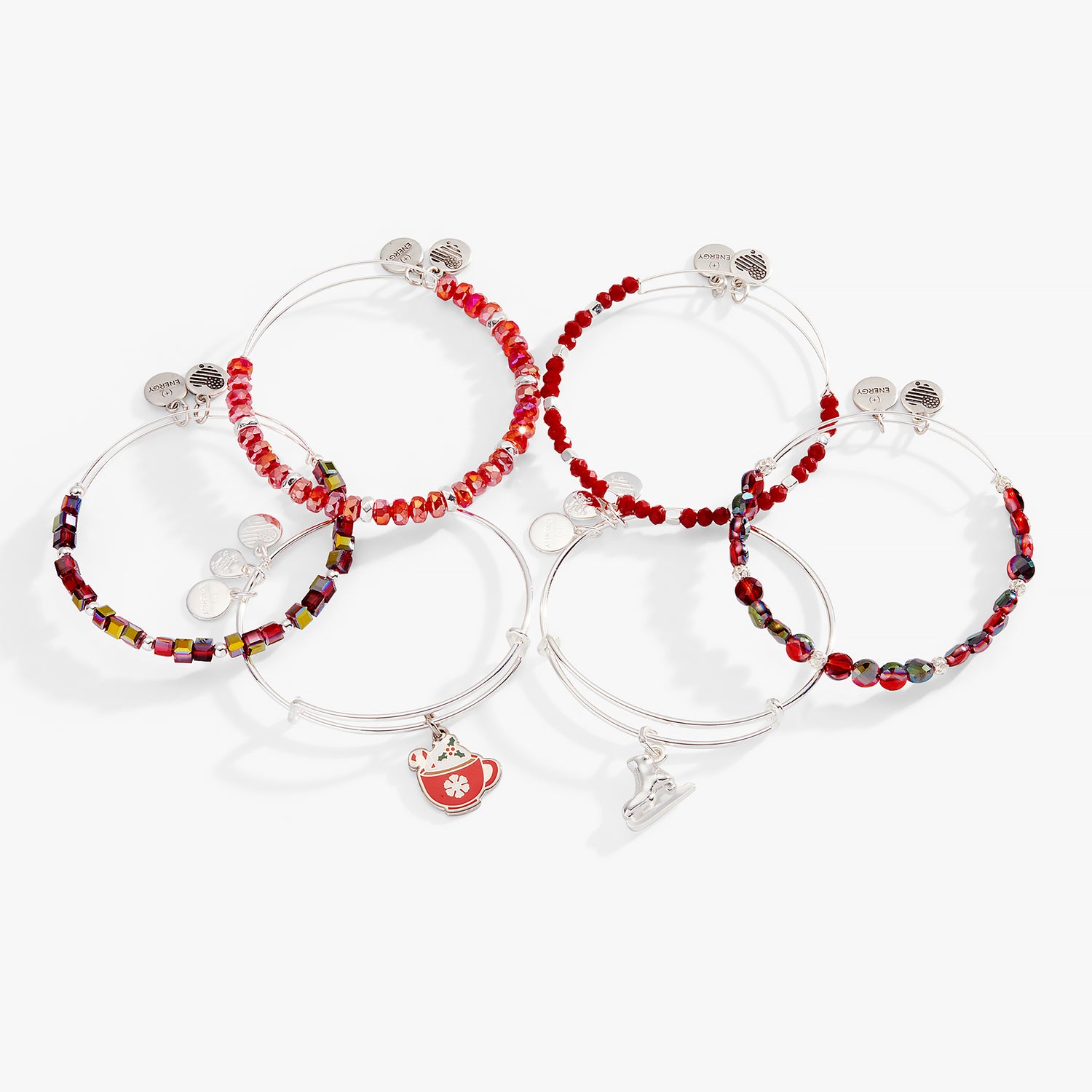 'Warmest Wishes' Charm Bangle, Set of 6